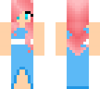 prom girl with pink hair
