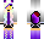 purple kawaii wolf cat fox