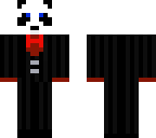 red under shirt tuxedo panda