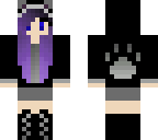 wolf girl with purple hair