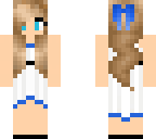 blue and white dress