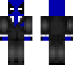 blue deadpool in a suit