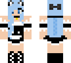 blue haired maid