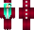 dino girl with blue hair