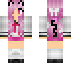 neko school girl with pink hair