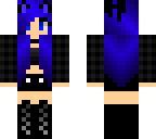 blue haired gothic girl