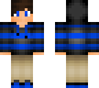 blue striped hoodie
