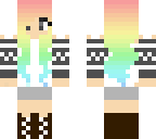cute rainbow haired girl teen