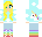 edited rainbow unicorn sky girl