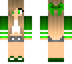 green gymnast or cheerleader
