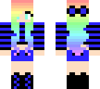 rainbow hair cutie