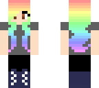 redpandaaa with rainbow hair