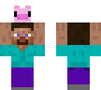 steve holding pig