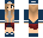 baseball girl w cap and jumper around waist