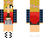 blonde girl with plaid shirt
