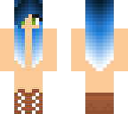 blue hair skin base with cute boots
