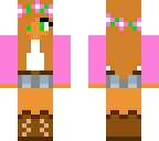 girl with head flower and wears pink