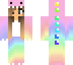 gradient dinosaur girl