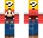 mario holding a question block