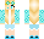 blue flower girl