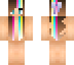 colourful hair base with a bow