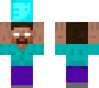 herobrine holding a diamond block