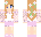 pink and white flower girl