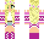 pretty blonde girl in pink