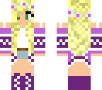pretty blonde girl in purple