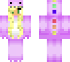 blonde purple dino girl