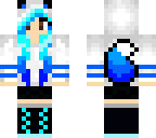 blue panda girl