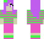 cute purple green and pink girl