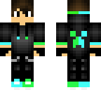 half blue half green