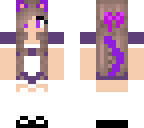 little purple cat girl maid