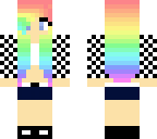 rainbow flannel girl