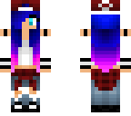 tomboy blue hair girl