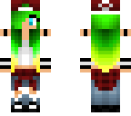 tomboy green hair girl