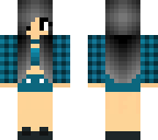 black hair flanel 