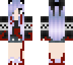 bloody girl with cat ears