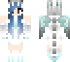 blue hair dragon girl