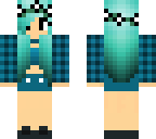 blue hair flanel