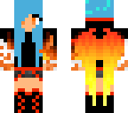 blue haired phonix girl