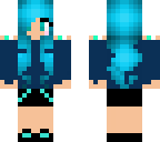cute blue hair girl