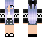 cute girl with purple hair