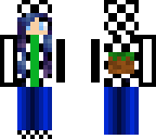 galaxy checkerboard gamer girl