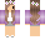 purple flower crown chibi