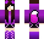 purple herobrine wolf girl
