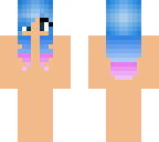 skin base blue hair