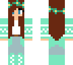 teal winter girl
