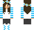 blue flower girl